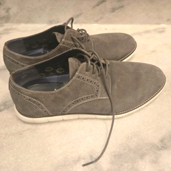 Johnston Murphy PLAIN TOE MEN'S SHOES SIZE 8.5 M GRAY NUBUCK JOHNSTON MU… - Picture 2 of 14